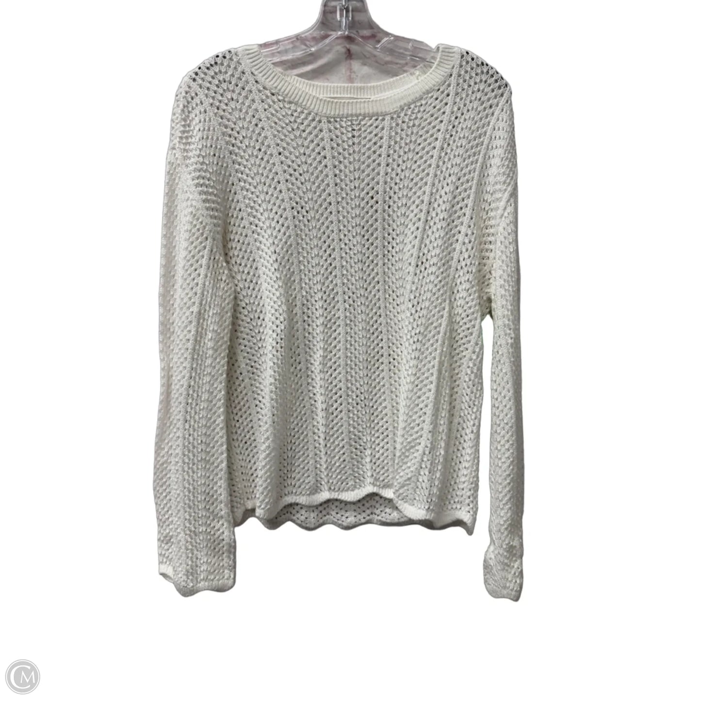 Top Long Sleeve By Loft In White, Size: S