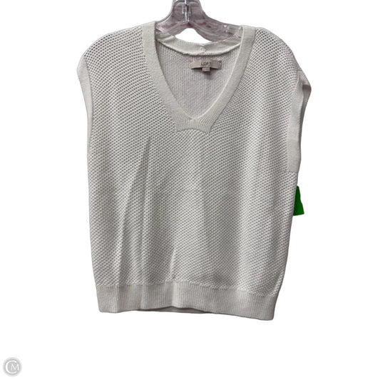 Top Short Sleeve By Loft In White, Size: S