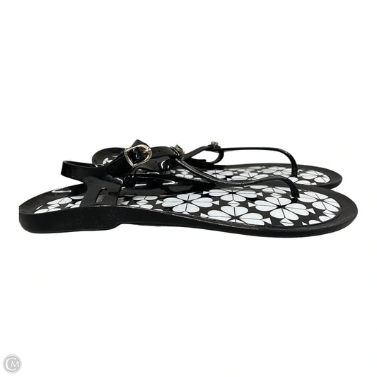 Sandals Designer By Kate Spade In Black & White, Size: 9