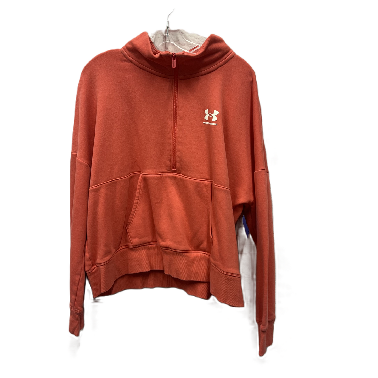 Athletic Sweatshirt Collar By Under Armour In Orange, Size: Xl