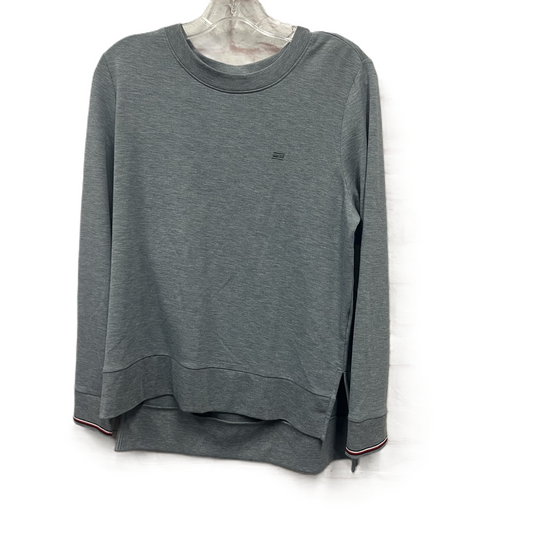 Athletic Top Long Sleeve Crewneck By Tommy Hilfiger In Grey, Size: M