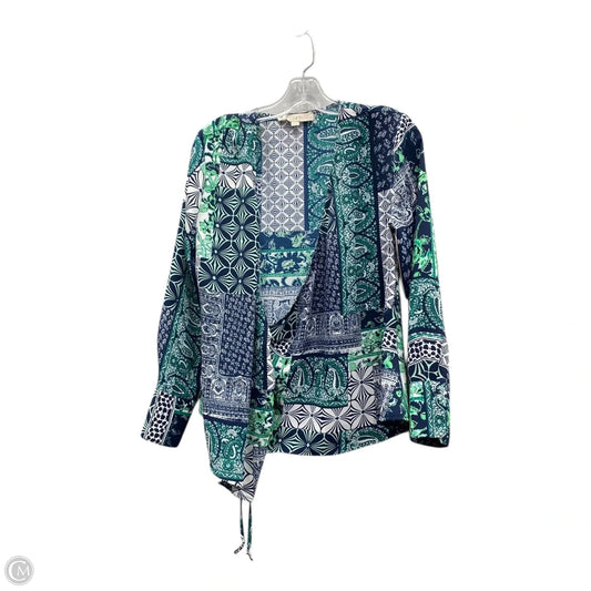 Top Long Sleeve By Loft In Blue & Green, Size: Mp