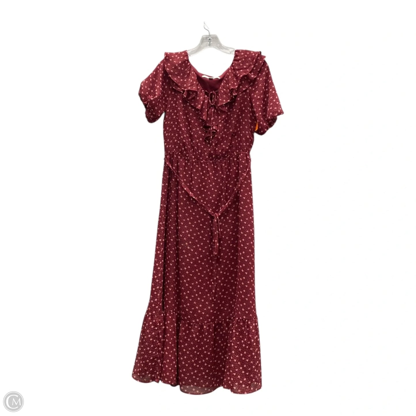 Dress Work By Loft In Maroon, Size: S