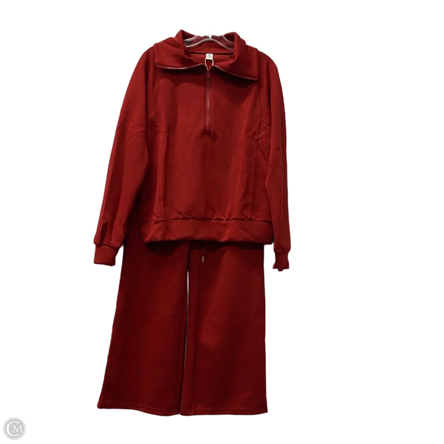 Athletic Pants 2pc By Anrabess In Red, Size: S