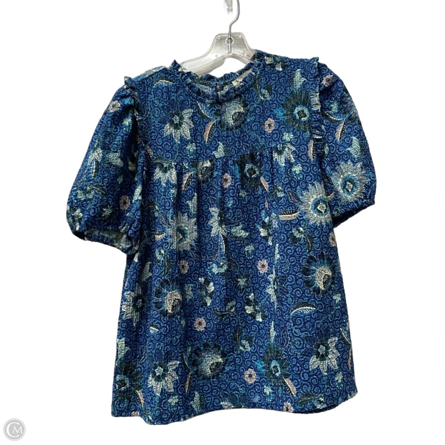 Top Short Sleeve By Loft In Blue, Size: Xl