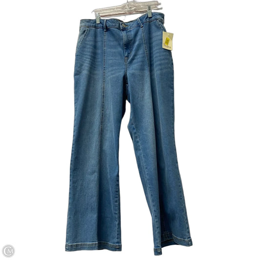 Jeans Wide Leg By Nurture In Blue Denim, Size: 14