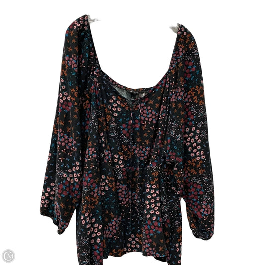 Top 3/4 Sleeve By Torrid In Black, Size: 6