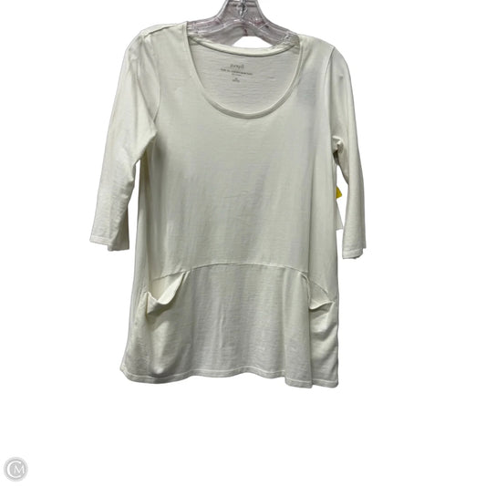 Top Long Sleeve By J. Jill In White, Size: Xsp