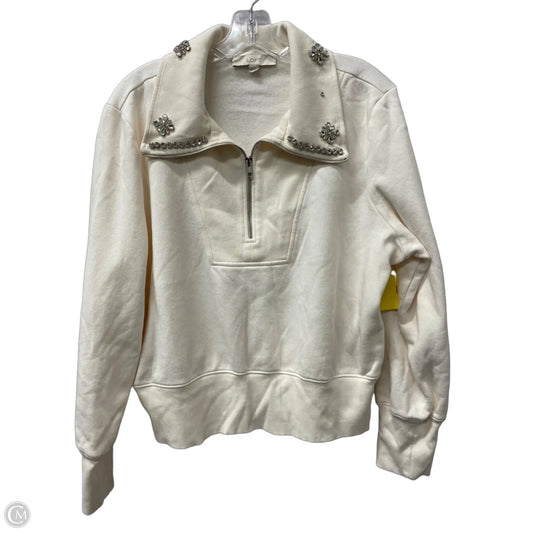 Top Long Sleeve By Loft In Cream, Size: Xl