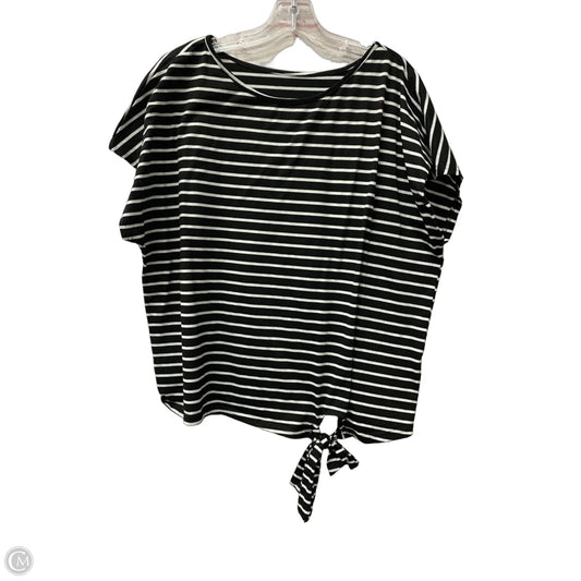 Top Short Sleeve By Emery Rose In Black & White, Size: 3x