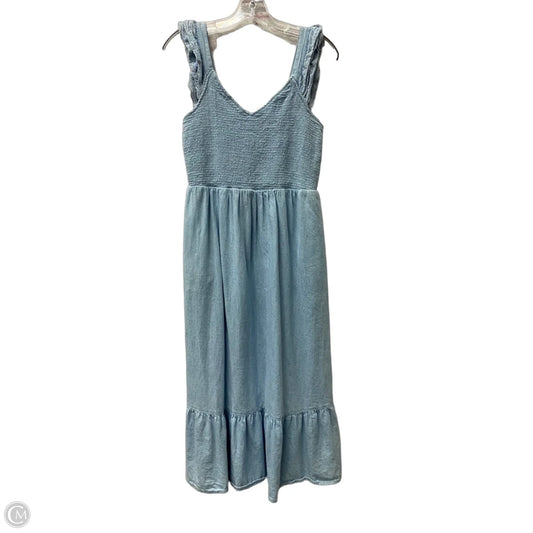 Dress Casual Midi By Old Navy In Blue Denim, Size: S