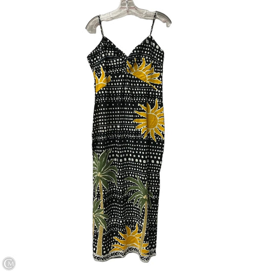 Dress Casual Midi By Loft In Black & Yellow, Size: M