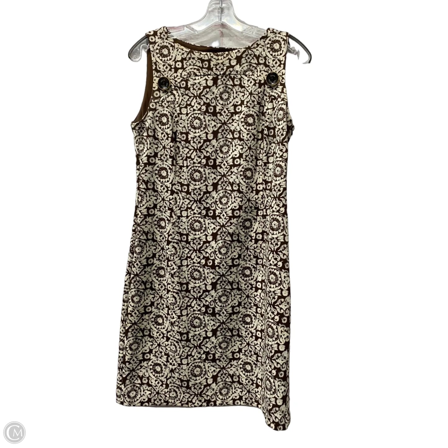 Dress Work By Michael By Michael Kors In Brown & Cream, Size: S