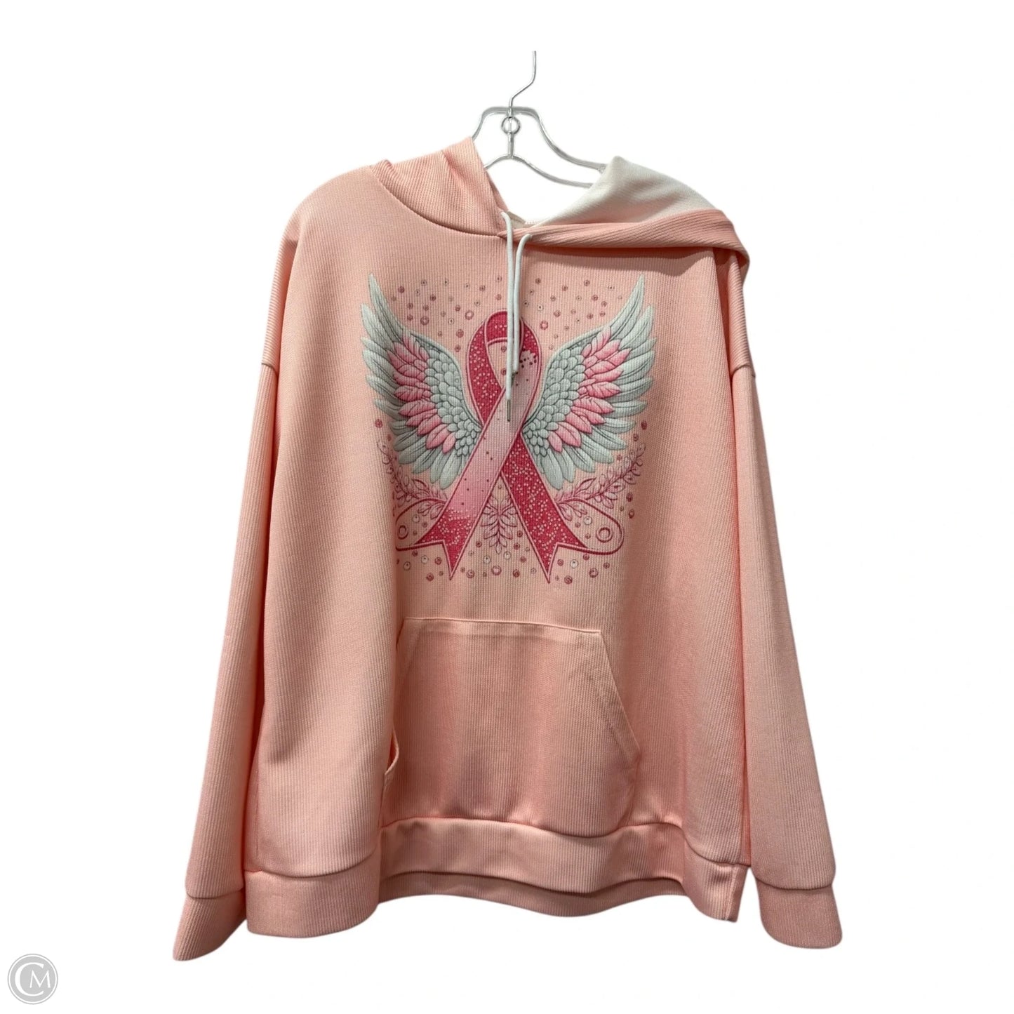 Sweatshirt Hoodie  In Pink, Size: 4x