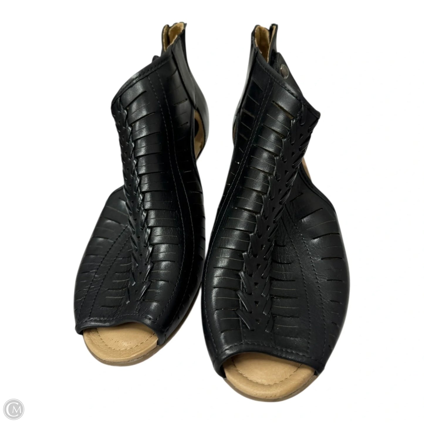 Sandals Heels Kitten By Earth In Black, Size: 9.5