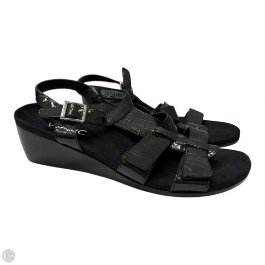 Sandals Heels Wedge By Vionic In Black, Size: 10