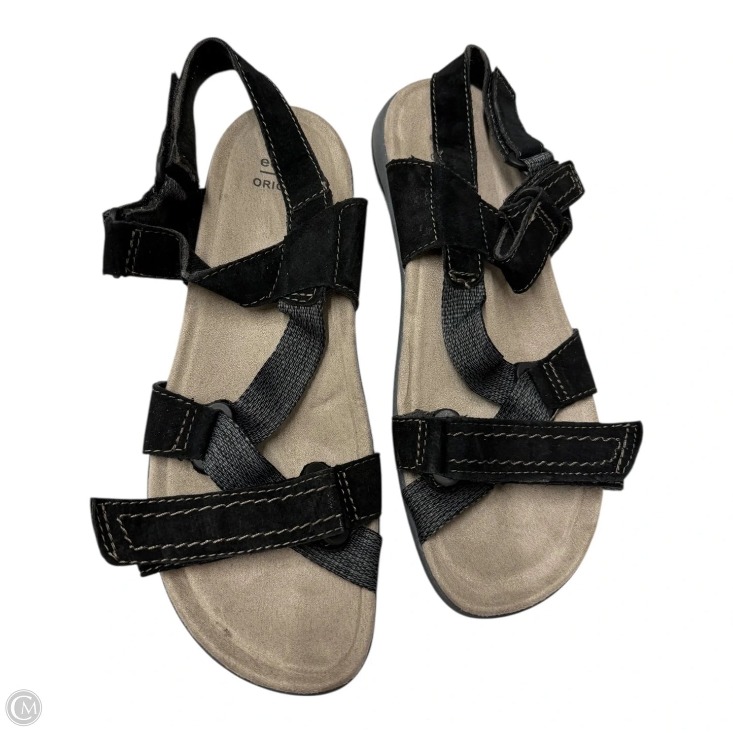 Sandals Flats By Earth In Black, Size: 9.5