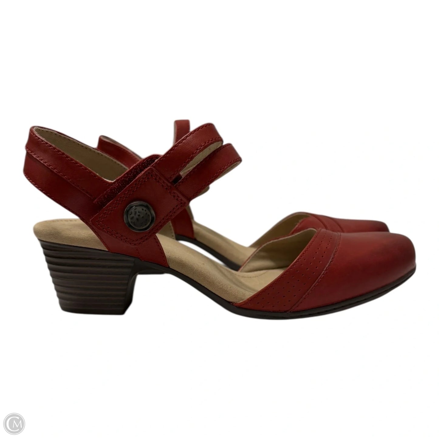 Shoes Heels Block By Clarks In Red, Size: 9.5