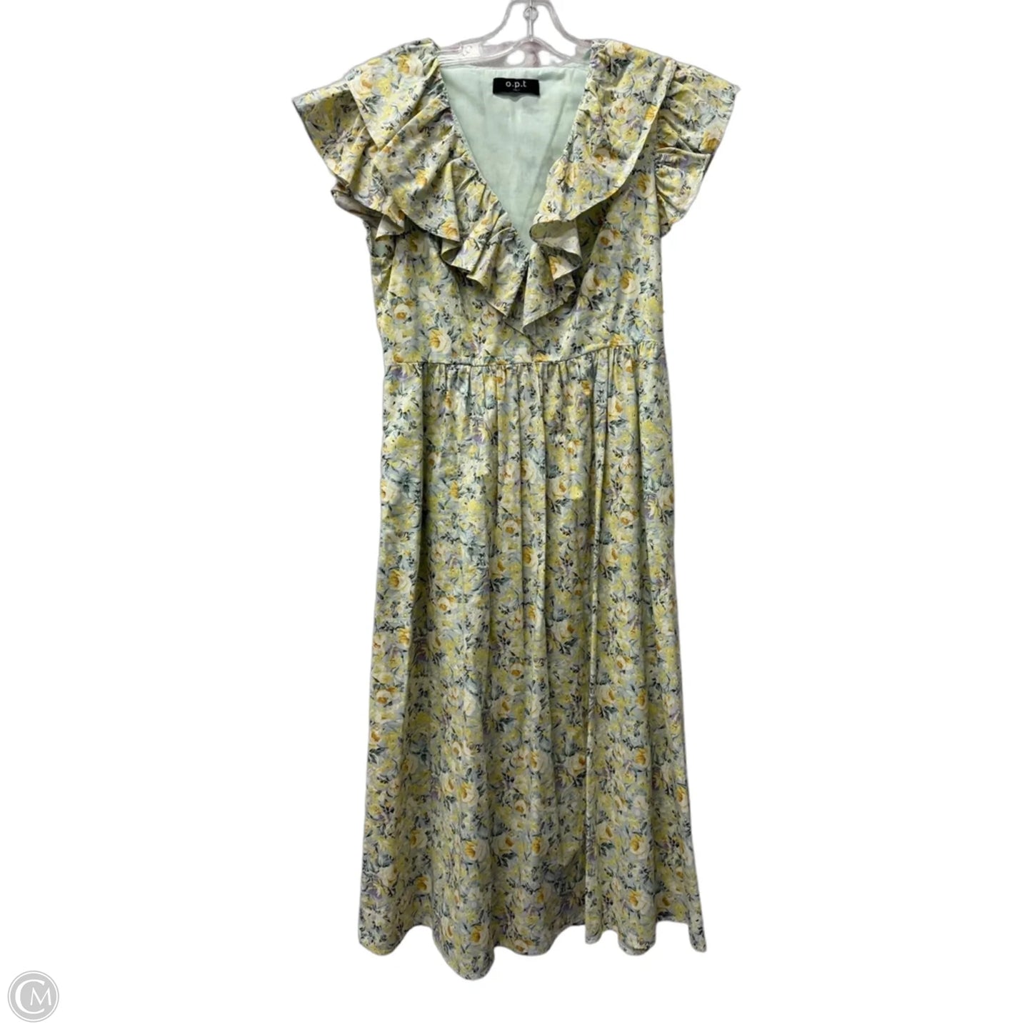 Dress Casual Maxi By opt In Yellow, Size: L