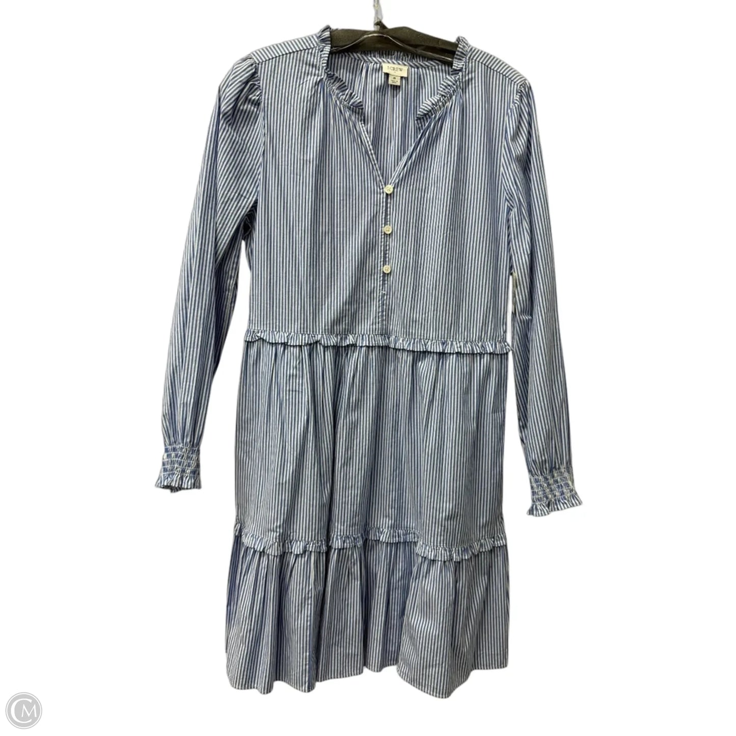 Dress Casual Short By J. Crew In Blue & White, Size: M