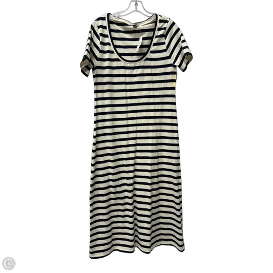 Dress Casual Maxi By J. Crew In Blue & White, Size: M