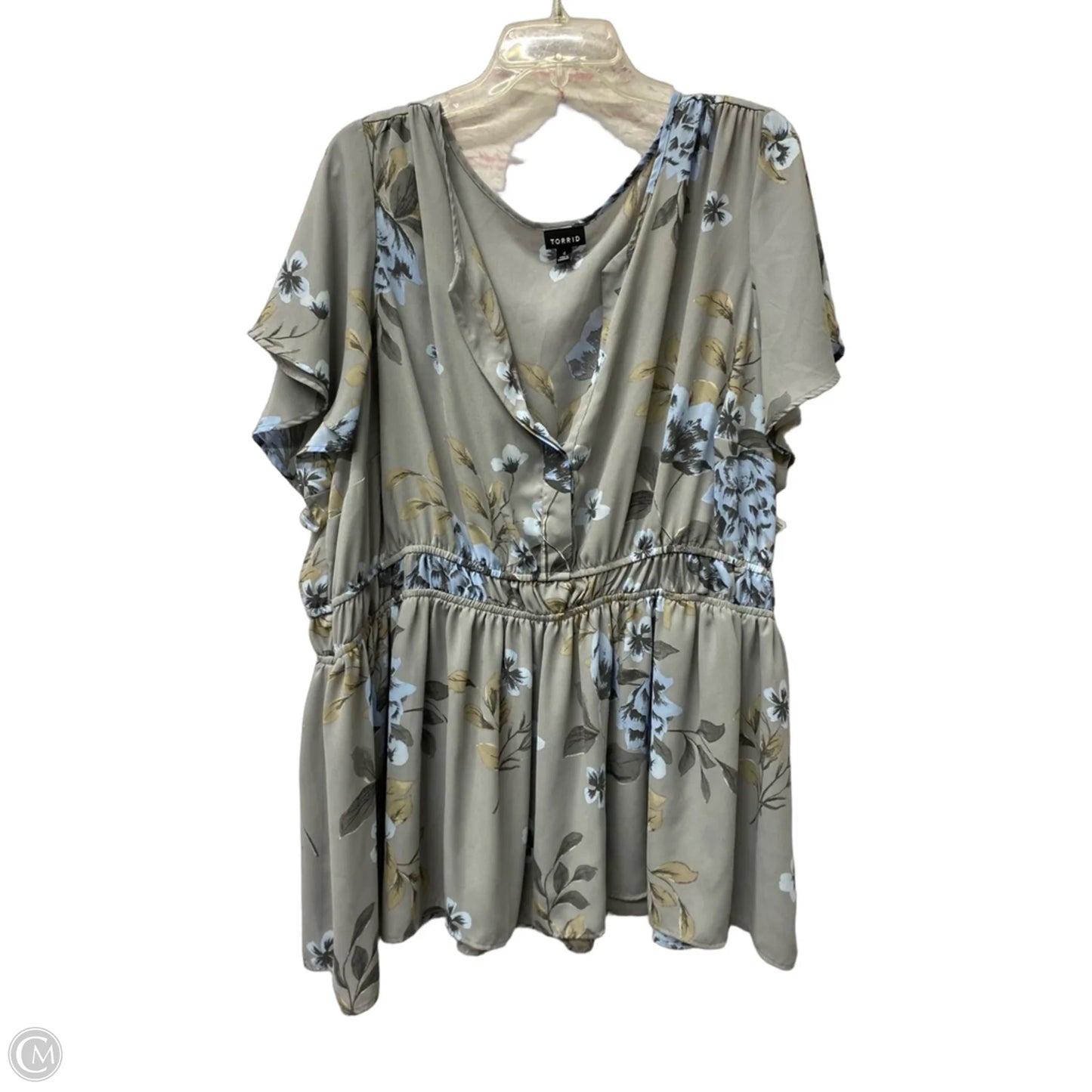 Top Short Sleeve By Torrid In Grey, Size: 4x
