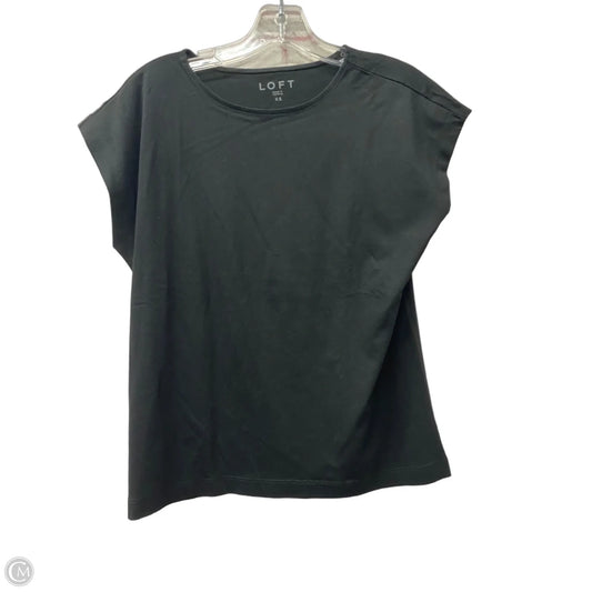 Top Short Sleeve By Loft In Black, Size: Xs