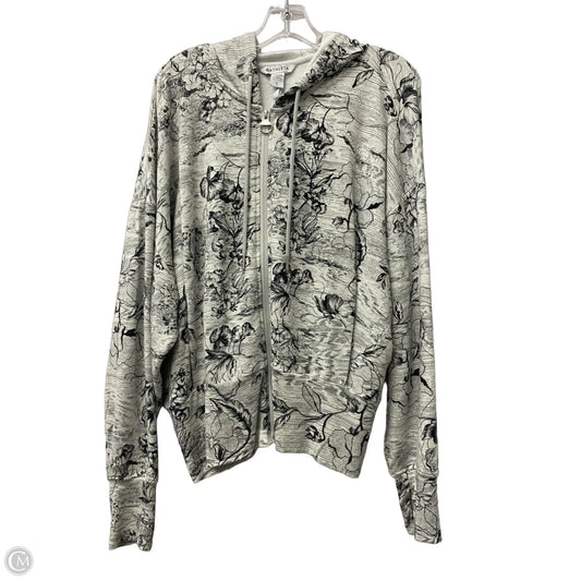 Athletic Sweatshirt Hoodie By Athleta In Black & Grey, Size: L