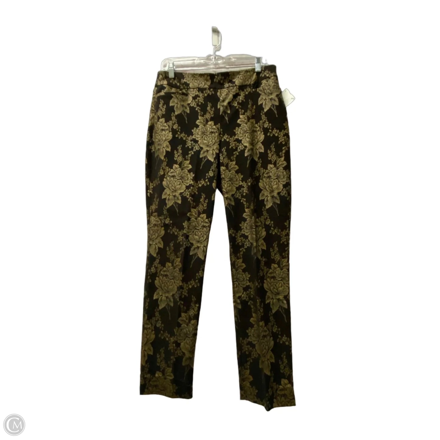 Pants Dress By Chicos In Black & Gold, Size: 8