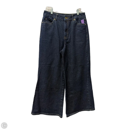Jeans Wide Leg By Express In Blue, Size: 8