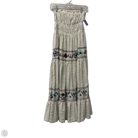 Dress Casual Maxi By Free People In Brown & White, Size: S