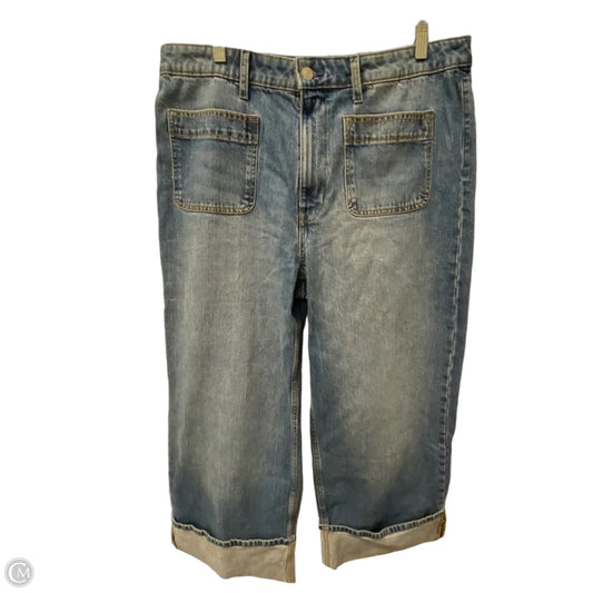 Jeans Wide Leg By Free Assembly In Blue, Size: 16