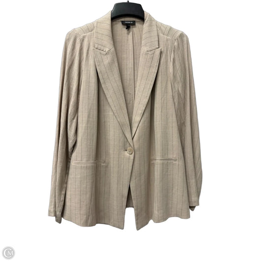 Blazer By Torrid In Tan, Size: 1x
