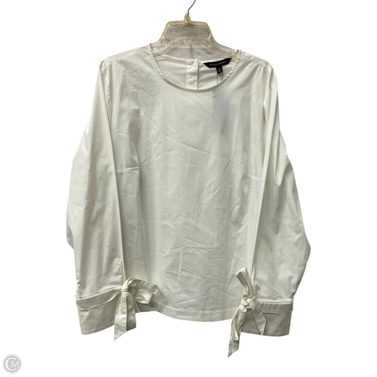 Top Long Sleeve By Banana Republic In White, Size: Xl
