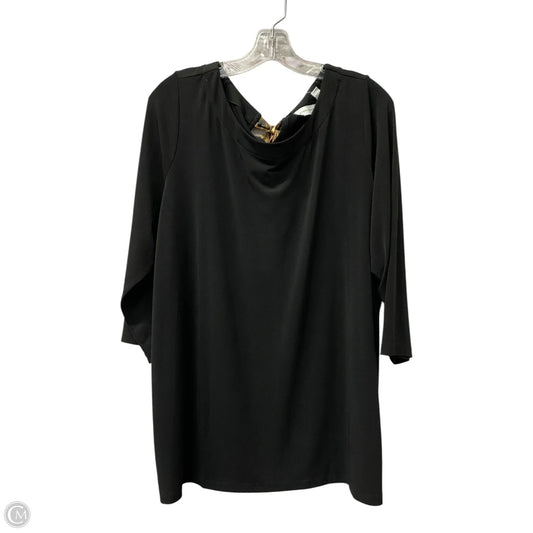 Top 3/4 Sleeve By Susan Graver In Black, Size: Xl