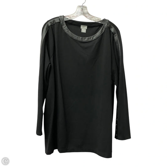 Top Long Sleeve By Chicos In Black, Size: Xl
