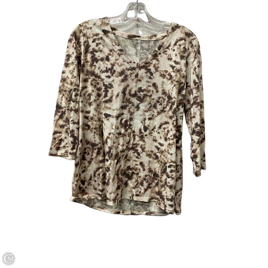 Top 3/4 Sleeve By Pure Jill In Brown, Size: S