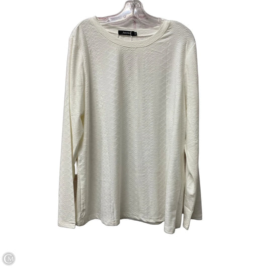 Top Long Sleeve By Automet In White, Size: 2x