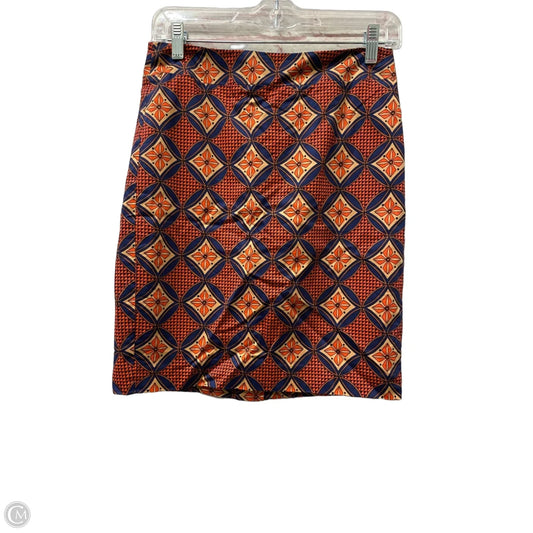 Skirt Mini & Short By Ann Taylor In Blue & Orange, Size: 2p