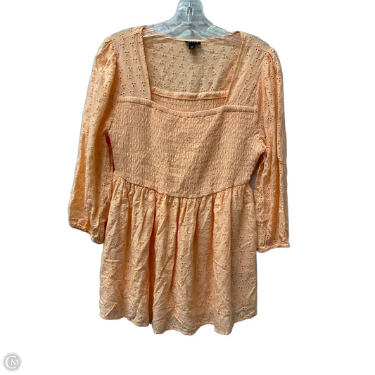 Top 3/4 Sleeve By Torrid In Peach, Size: M