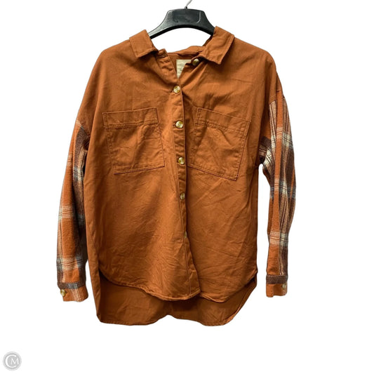 Jacket Shirt By Thread And Supply In Brown, Size: Xl