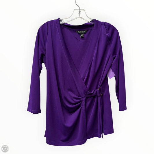 Top Long Sleeve By Ralph Lauren Black Label In Purple, Size: M