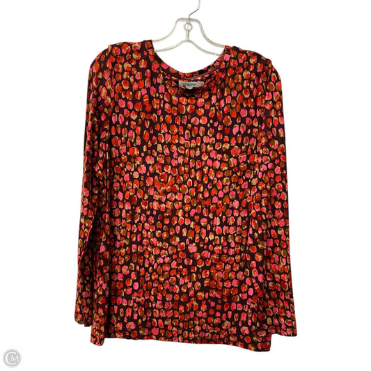 Top Long Sleeve By Chicos In Red, Size: L
