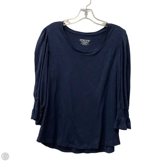 Top Long Sleeve By Chicos In Blue, Size: L