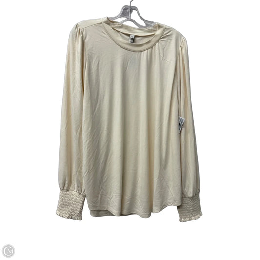 Top Long Sleeve Basic By Torrid In Cream, Size: 2x