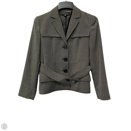 Blazer By Anne Klein In Black & Tan, Size: S