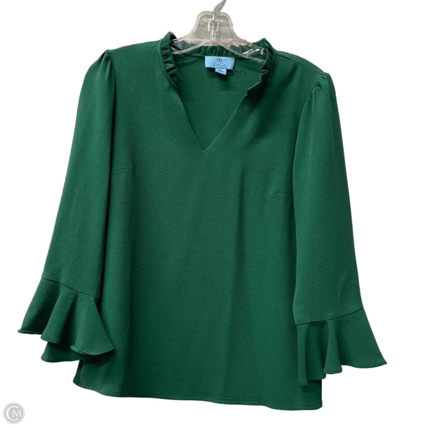 Top Long Sleeve By Cece In Green, Size: Xs