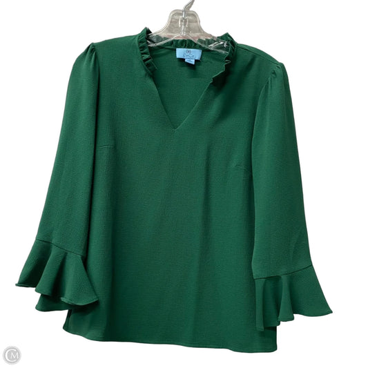 Top Long Sleeve By Cece In Green, Size: Xs