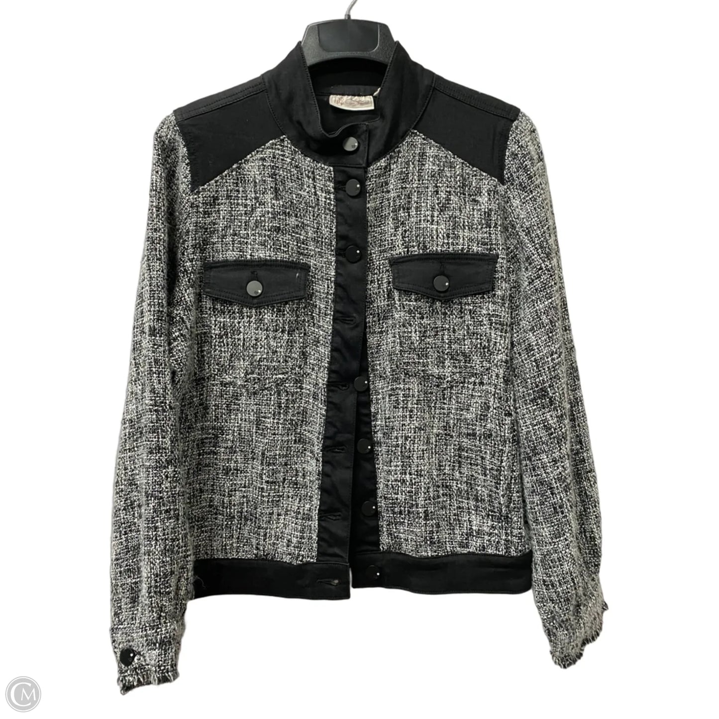 Jacket Denim By Dg2 In Black & Grey, Size: Xl