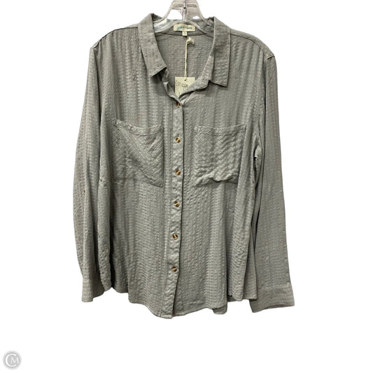 Top Long Sleeve By Grace & Lace In Grey, Size: S